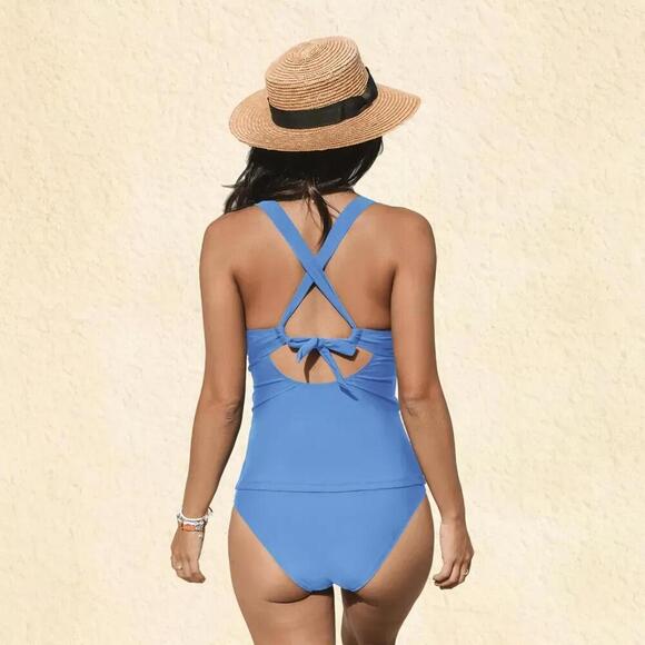 Cupshe Sky Blue One-Piece Swimsuit - Picture 2 of 2